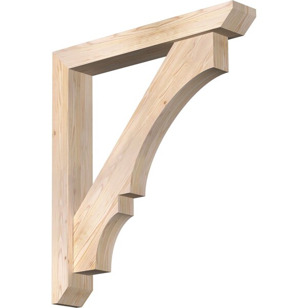 Ekena Millwork Balboa Slat Smooth Bracket w/ Offset Brace, Douglas Fir, 5 1/2"W x 36"D x 40"H BKT0604X36X40BOA06SDF - main